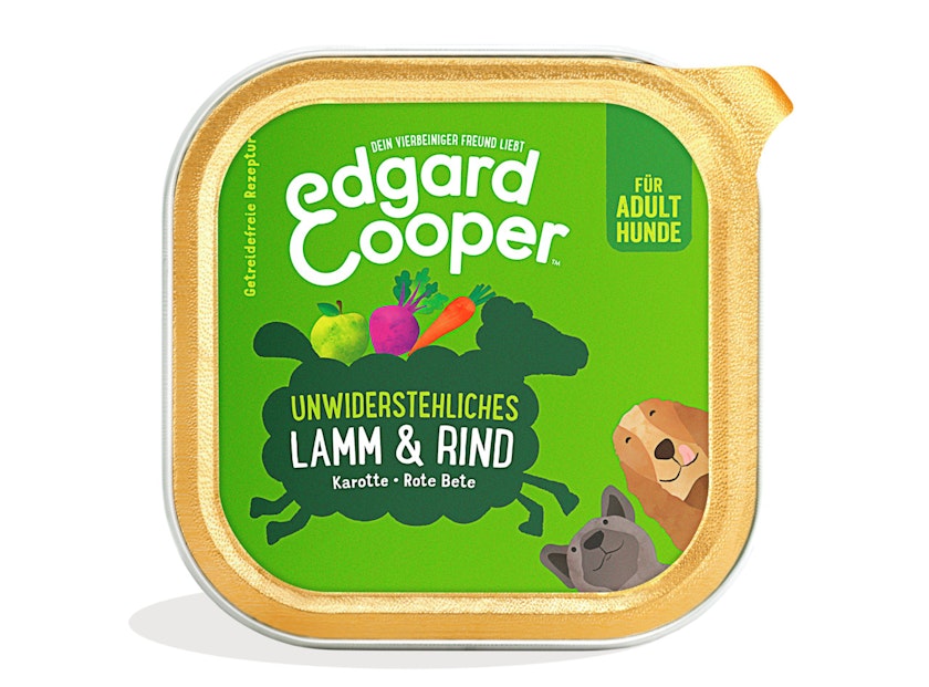 Edgard&Cooper Adult 150 Gramm Hundenassfutter 11 x 150 Gramm Lamm und RindVorschaubild