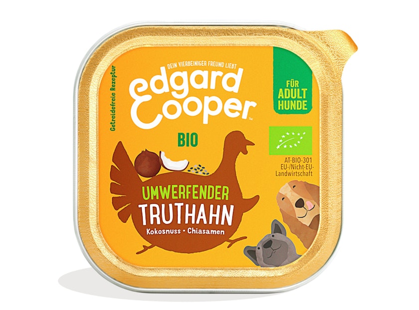 Edgard&Cooper Adult BIO 100 Gramm Hundenassfutter 17 x 100 Gramm TruthahnVorschaubild