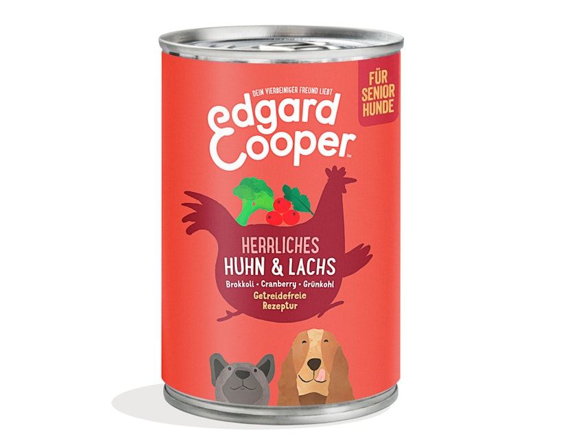 Edgard&Cooper Adult 400 Gramm Hundenassfutter 6 x 400 Gramm Senior Huhn und LachsVorschaubild