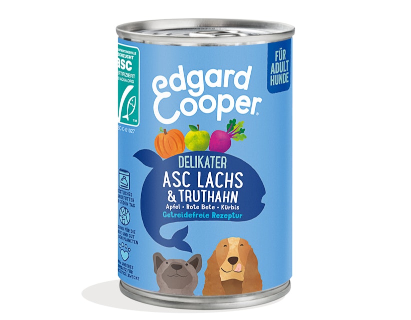 Edgard&Cooper Adult 400 Gramm Hundenassfutter 6 x 400 Gramm Lachs und TruthahnVorschaubild