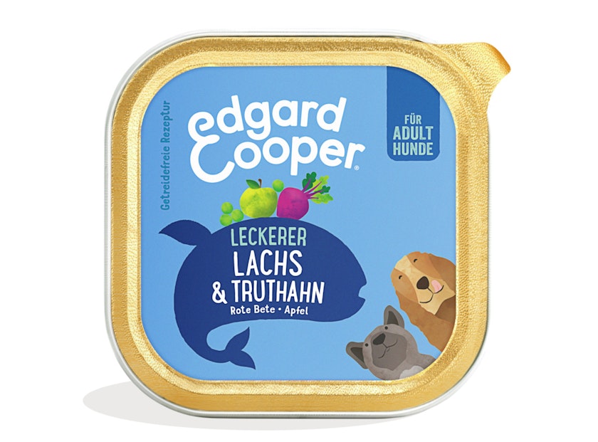 Edgard&Cooper Adult 150 Gramm Hundenassfutter 11 x 150 Gramm Lachs und TruthahnVorschaubild