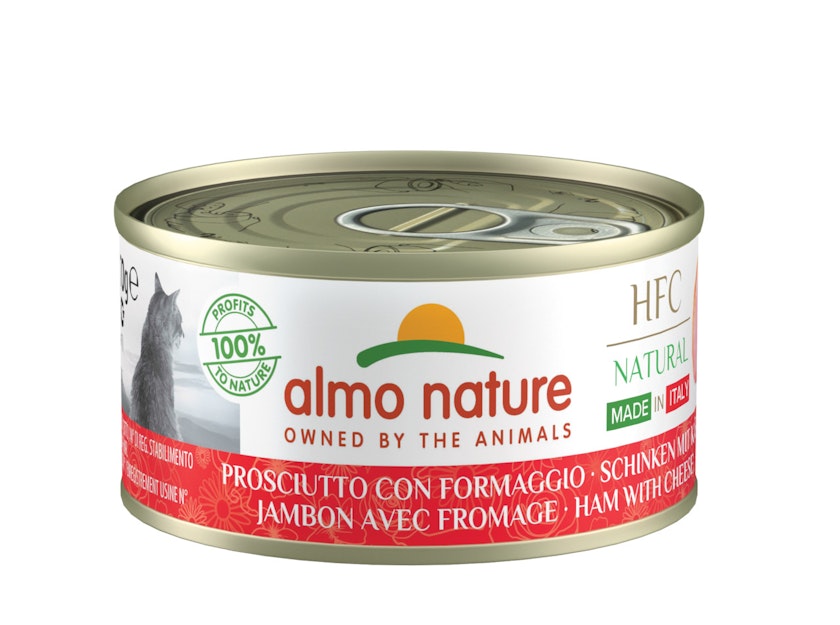 Almo Nature HFC Made in Italy 70g Dose Katzennassfutter 24 x 70 Gramm Schinken mit ParmigianoVorschaubild