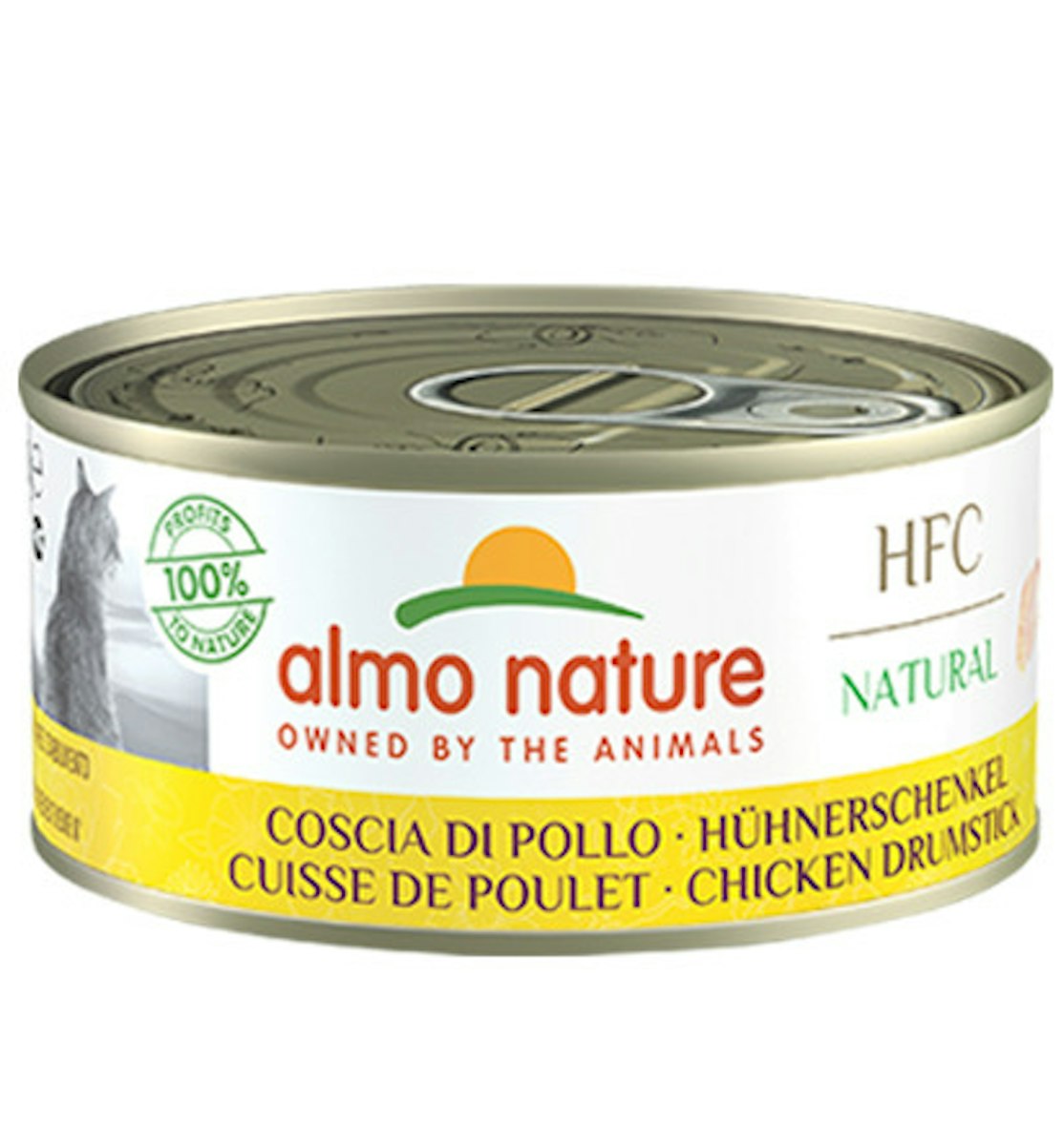 Almo Nature HFC Natural 150g Dose Katzennassfutter Sparpaket 48 x 150 Gramm Thunfisch und Huhn
