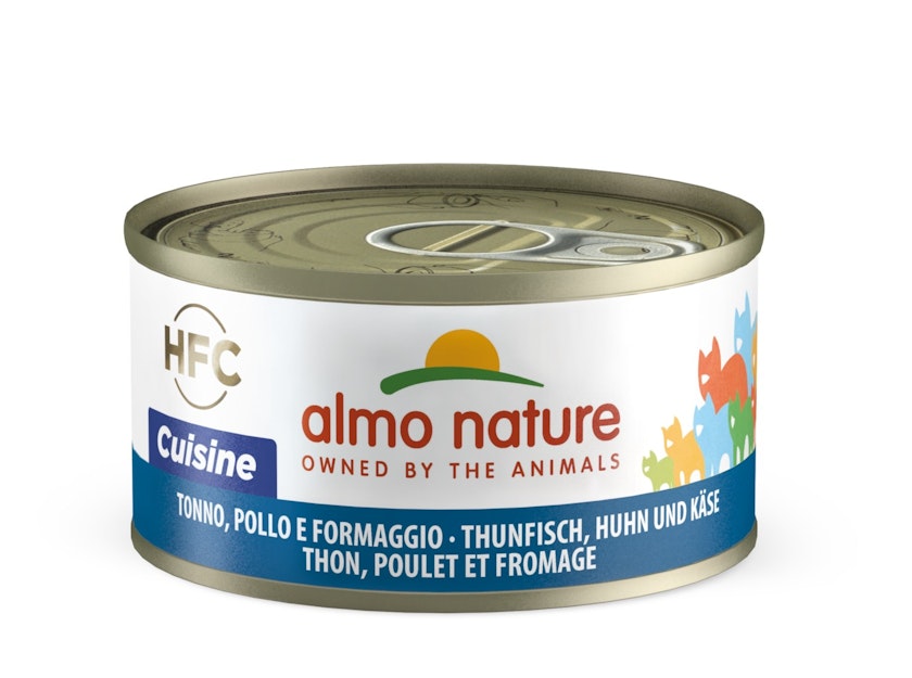 Almo Nature HFC Cuisine Natural 70g Dose Katzennassfutter 24 x 70 Gramm Thunfisch, Huhn & KäseVorschaubild