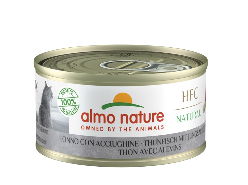 Almo Nature HFC Natural 70g Dose Katzennassfutter 24 x 70 Gramm Thunfisch & JungsardellenVorschaubild