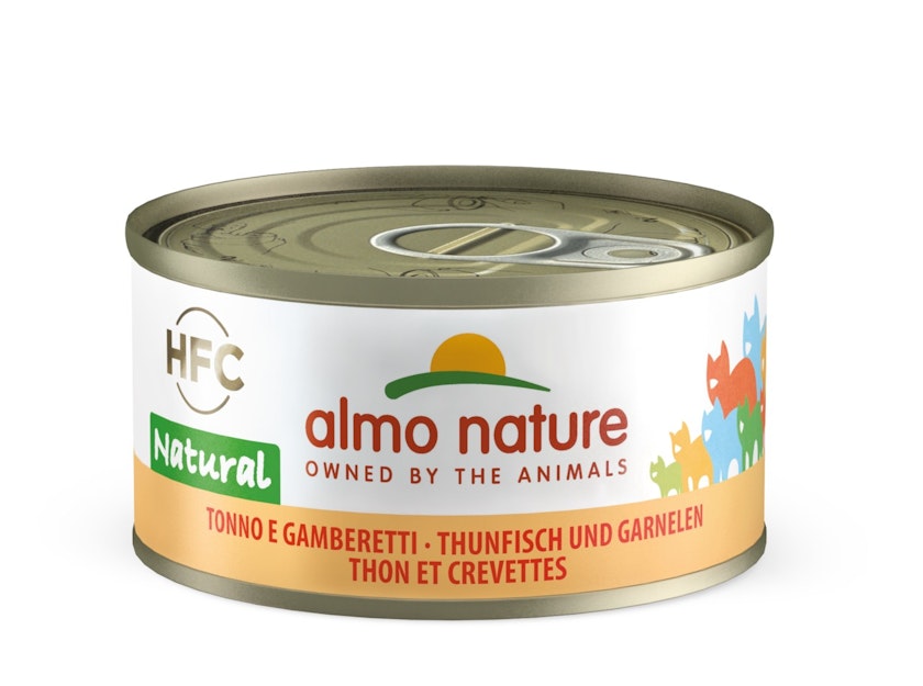 Almo Nature HFC Natural 70g Dose Katzennassfutter 24 x 70 Gramm Thunfisch & GarnelenVorschaubild