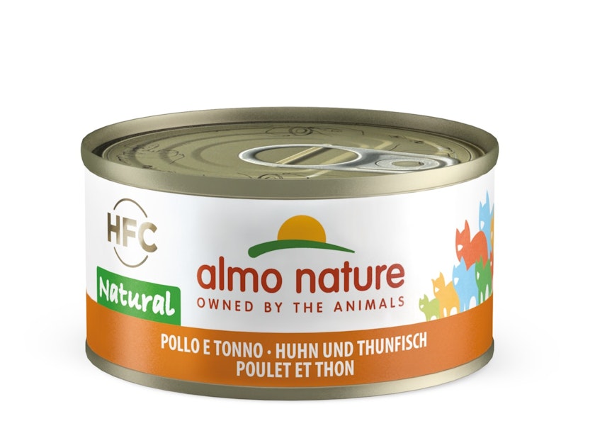 Almo Nature HFC Natural 70g Dose Katzennassfutter 24 x 70 Gramm Thunfisch & HuhnVorschaubild