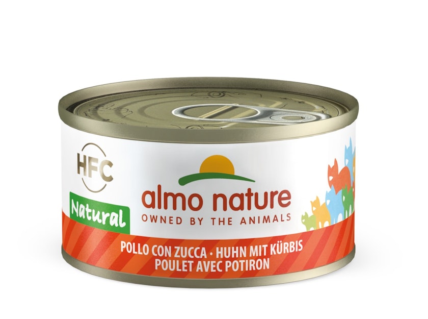 Almo Nature HFC Natural 70g Dose Katzennassfutter 24 x 70 Gramm Huhn & KürbisVorschaubild