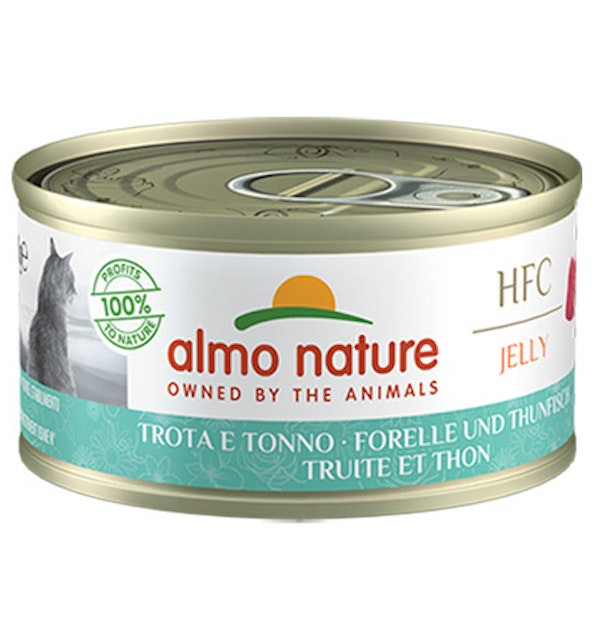 Almo Nature HFC Jelly 70g Dose Katzennassfutter Sparpaket 48 x 70 Gramm Forelle & ThunfischVorschaubild