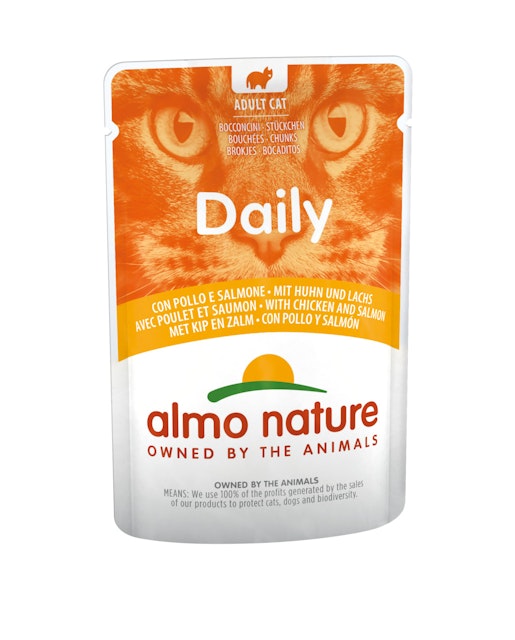 Almo Nature Daily Menu 70g Beutel Katzennassfutter 30 x 70 Gramm Huhn & LachsVorschaubild