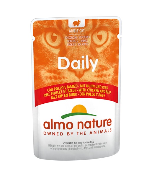 Almo Nature Daily Menu 70g Beutel Katzennassfutter 30 x 70 Gramm Huhn & RindVorschaubild