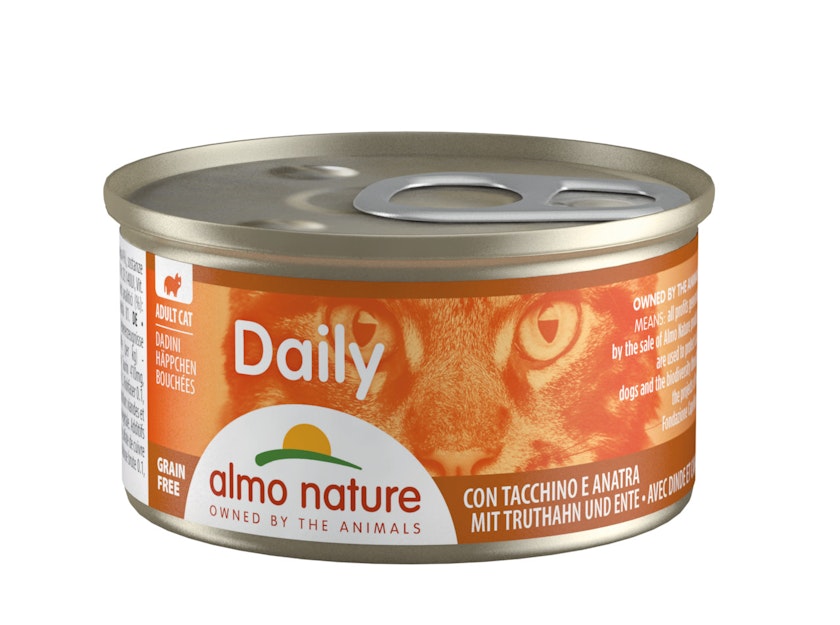 Almo Nature Daily Menu 85g Dose Katzennassfutter 24 x 85 Gramm Häppchen mit Pute & EnteVorschaubild