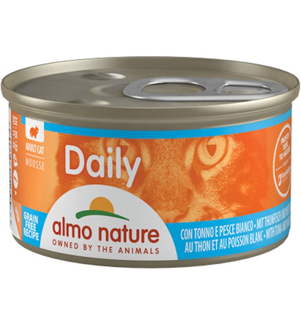 Almo Nature Daily Menu 85g Dose Katzennassfutter 24 x 85 Gramm Mousse Thunfisch & KabeljauVorschaubild