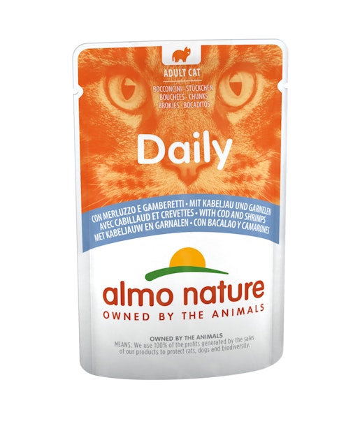 Almo Nature Daily Menu 70g Beutel Katzennassfutter 30 x 70 Gramm Kabeljau & GarnelenVorschaubild