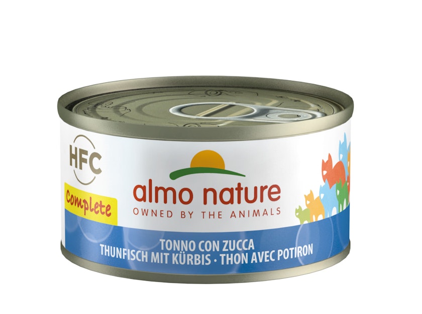 Almo Nature HFC Complete 70g Dose Katzennassfutter 24 x 70 Gramm Thunfisch mit KürbisVorschaubild