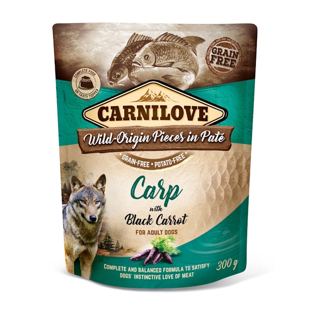 CARNILOVE Pieces in Paté 300 Gramm Hundenassfutter 12 x 300 Gramm Carp with Black CarrotVorschaubild