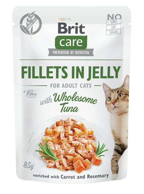 Brit Care Fillets in Jelly 85 Gramm Katzennassfutter 24 x 85 Gramm Tuna Vorschaubild