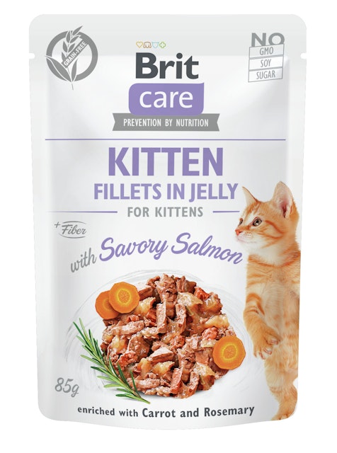 Brit Care Fillets in Jelly 85 Gramm Katzennassfutter Sparpaket 48 x 85 Gramm Salmon KittenVorschaubild