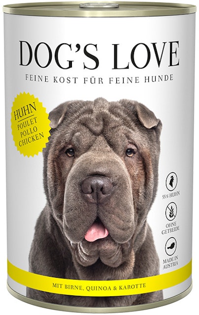 Dog's Love Classic 400g Dose Hundenassfutter 6 x 400 Gramm Huhn mit Birne, Quinoa & KarotteVorschaubild