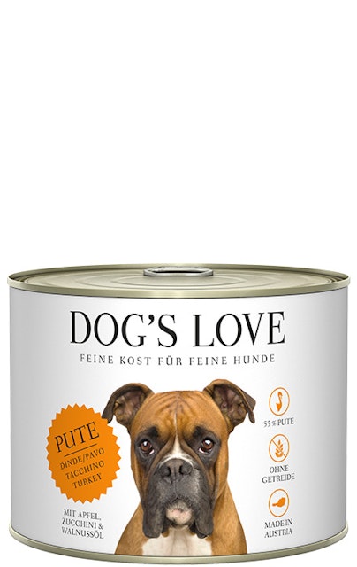 Dog's Love Classic 200g Dose Hundenassfutter 6 x 200 Gramm Pute mit Apfel, Zucchini & WalnussölVorschaubild