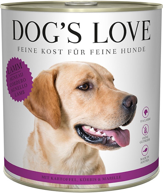 Dog's Love Classic 800g Dose Hundenassfutter 6 x 800 Gramm Lamm mit Kartoffel, Kürbis & MarilleVorschaubild