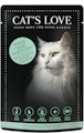 Cat's Love Adult 85g Beutel Katzennassfutter 12 x 85 Gramm Pute Pur mit Lachsöl & KatzengamanderVorschaubild