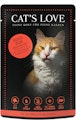 Cat's Love Adult 85g Beutel Katzennassfutter 12 x 85 Gramm Rind Pur mit Distelöl & LöwenzahnVorschaubild
