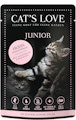 Cat's Love Junior 85g Beutel Katzennassfutter 12 x 85 Gramm Huhn Pur mit Algenkalk & DistelölVorschaubild