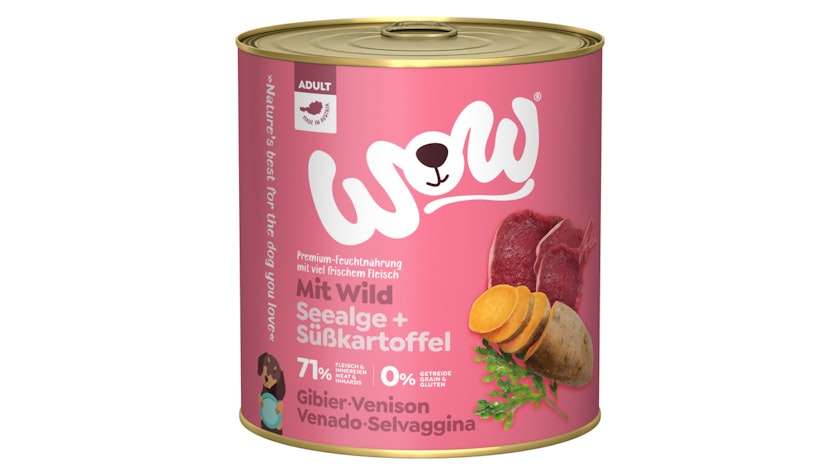 WOW Adult 800g Dose Hundenassfutter 6 x 800 Gramm Wild mit SüßkartoffelnVorschaubild