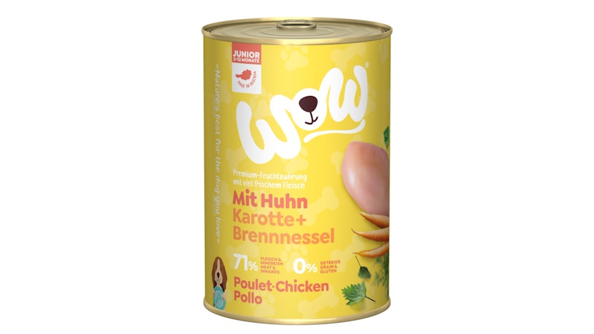 WOW Junior 400g Dose Hundenassfutter 6 x 400 Gramm Huhn mit KarottenVorschaubild