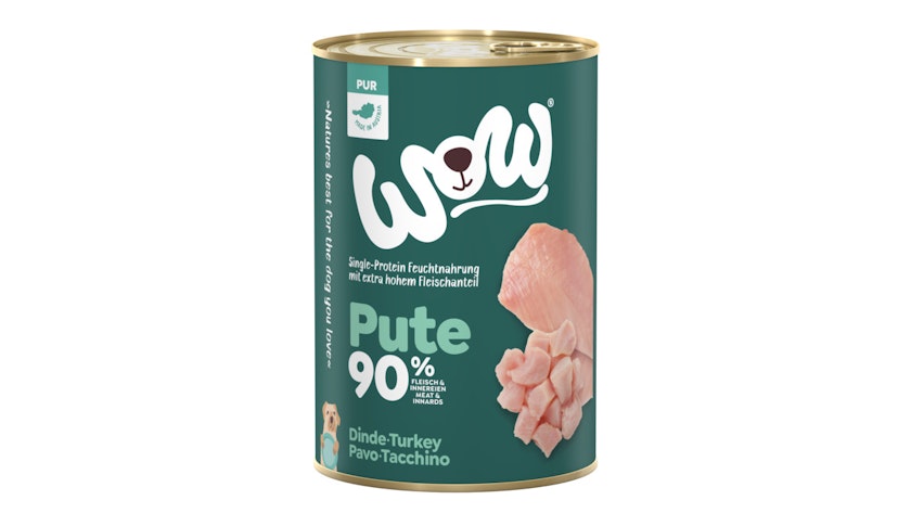 WOW 400g Dose Hundenassfutter 6 x 400 Gramm Pute PurVorschaubild