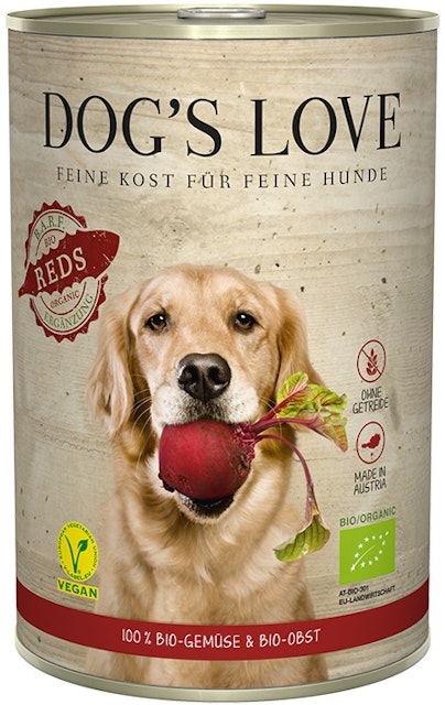 Dog's Love BARF Organics 400g Dose Hundenassfutter 6 x 400 Gramm Bio Reds mit Gemüse & Obst Vorschaubild