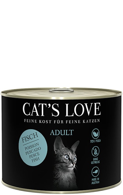 Cat's Love Adult 200g Dose Katzennassfutter 6 x 200 Gramm Fisch Pur mit Distelöl & PetersilieVorschaubild
