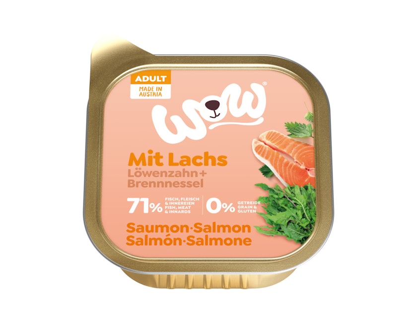 WOW Adult 150g Hundenassfutter 11 x 150 Gramm Lachs mit TomateVorschaubild