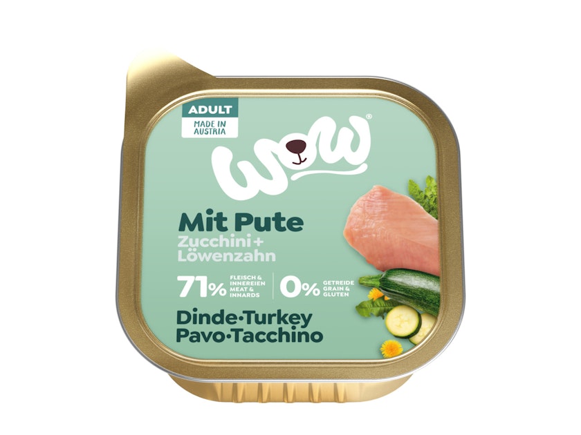 WOW Adult 150g Hundenassfutter 11 x 150 Gramm Pute mit ZucchiniVorschaubild