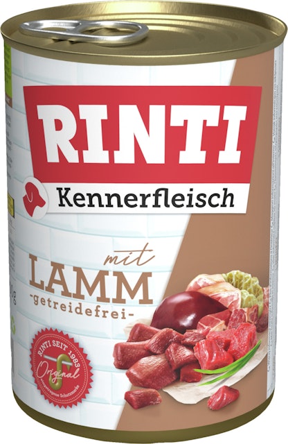 RINTI Kennerfleisch 400g Dose Hundenassfutter 48 x 400 Gramm LammVorschaubild