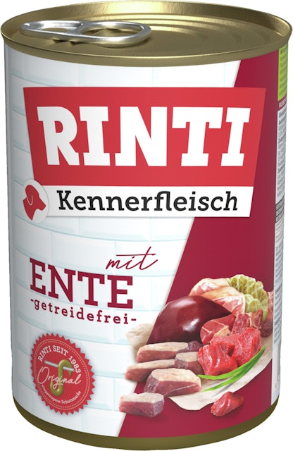 RINTI Kennerfleisch 400g Dose Hundenassfutter 48 x 400 Gramm EnteVorschaubild