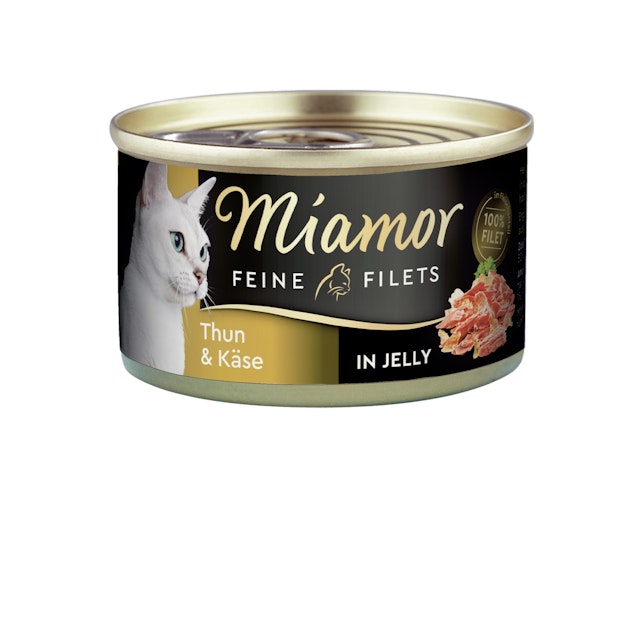 Miamor Feine Filets in Jelly 100g Dose Katzennassfutter Sparpaket 48 x 100 Gramm Thunfisch & KäseVorschaubild