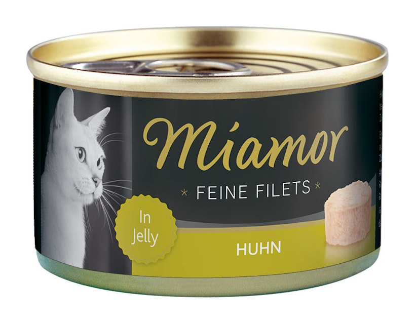 Miamor Feine Filets in Jelly 100g Dose Katzennassfutter Sparpaket 48 x 100 Gramm HuhnVorschaubild