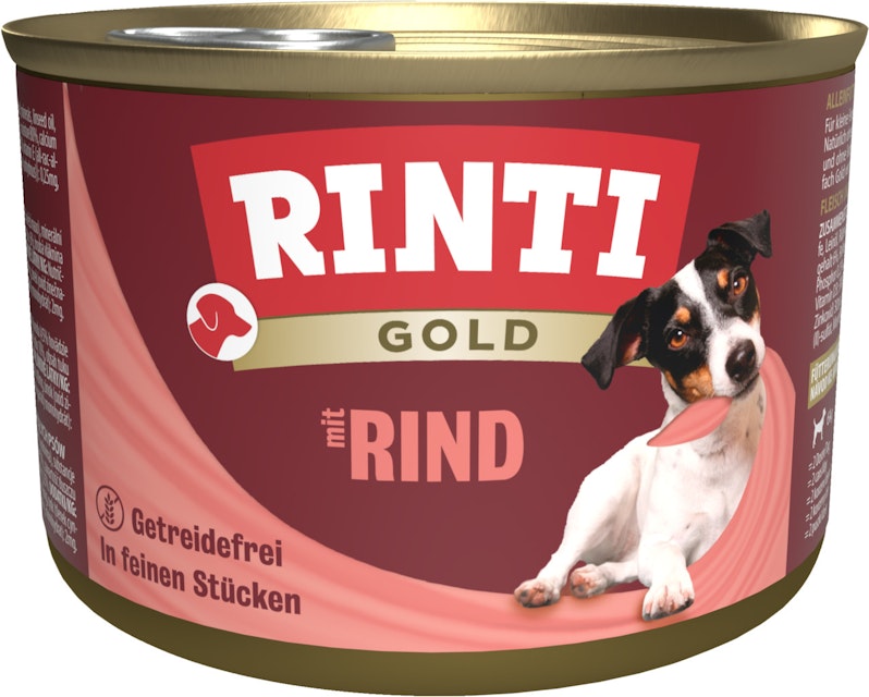 RINTI Gold 185g Dose Hundenassfutter Sparpaket 24 x 185 Gramm Adult RindVorschaubild