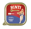 RINTI Gold Mini 100g Schale Hundenassfutter Sparpaket 32 x 100 Gramm Huhn & GansVorschaubild