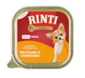 RINTI Gold Mini 100g Schale Hundenassfutter Sparpaket 32 x 100 Gramm Truthahn & KaninchenVorschaubild