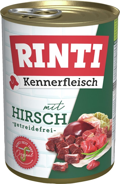 RINTI Kennerfleisch 400g Dose Hundenassfutter 48 x 400 Gramm HirschVorschaubild