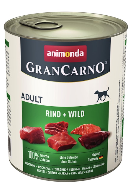 animonda Gran Carno Adult 800g Dose Hundenassfutter Sparpaket 12 x 800 Gramm Rind + WildVorschaubild
