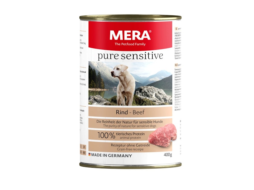 MERA DOG pure sensitive MEAT 400g Hundenassfutter Sparpaket 12 x 400g RindVorschaubild